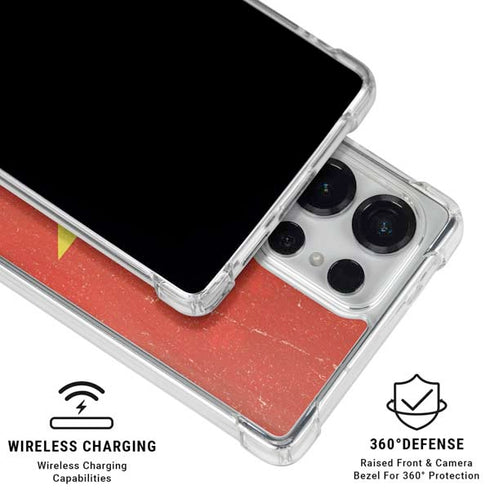Vietnam Flag Distressed Galaxy S25 Ultra Clear Case